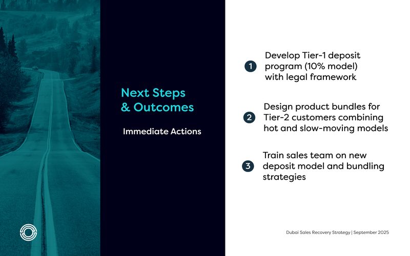 Next steps and immediate actions