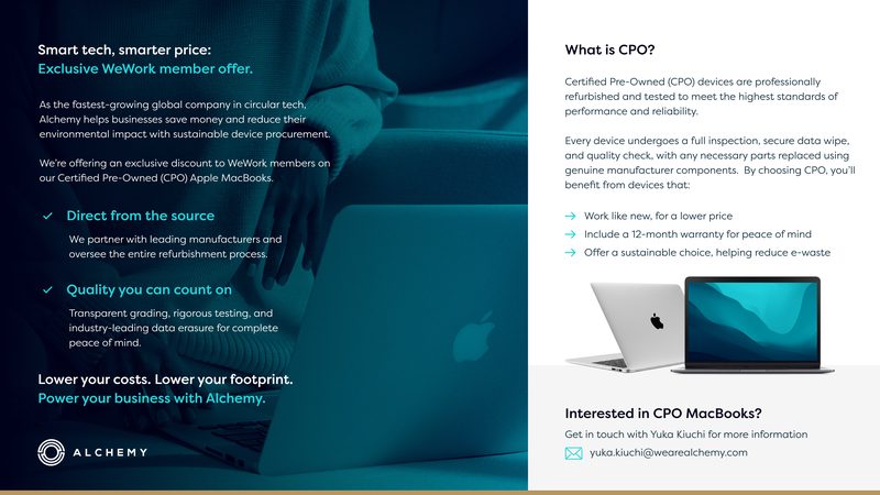 WeWork member flyer