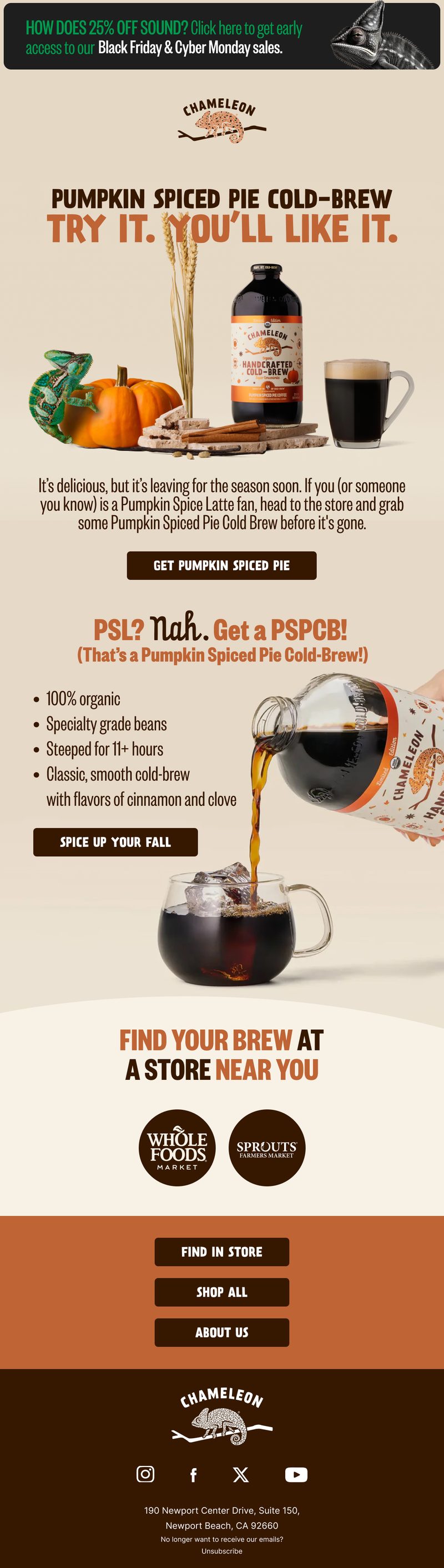Pumpkin Spiced Pie cold-brew