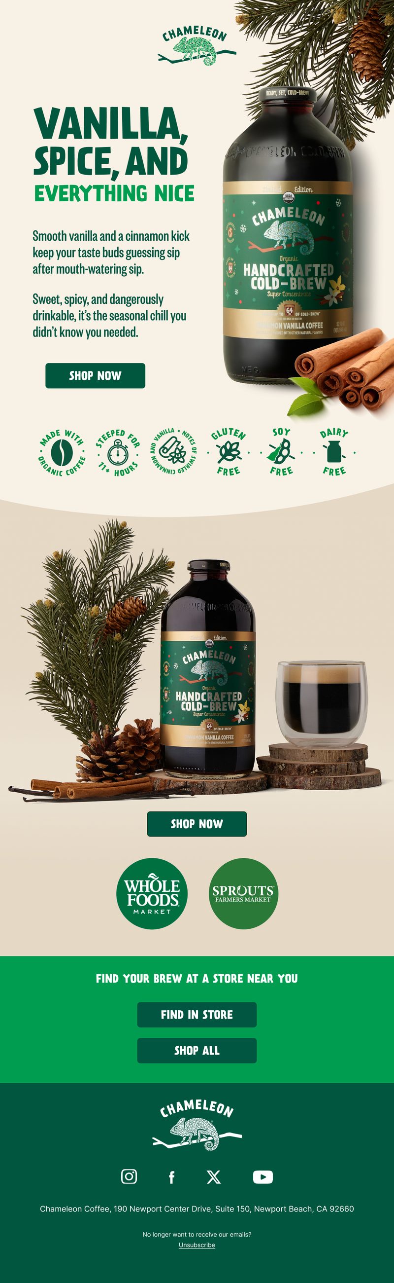 Cinnamon Vanilla, seasonal launch