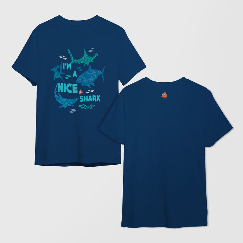 Nemo: navy t-shirt, front and back