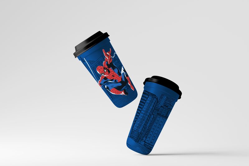 Spider-Man: travel cups, second colourway