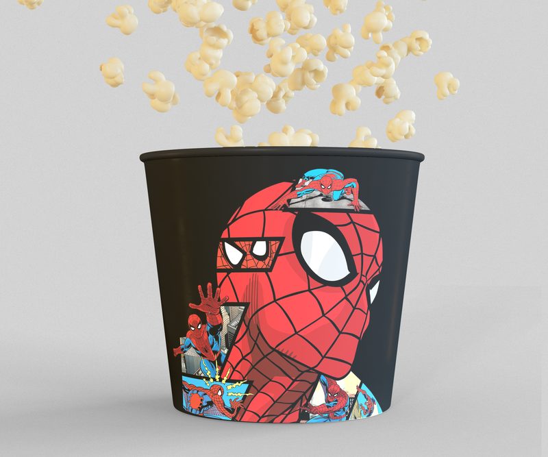 Spider-Man: popcorn bucket, black