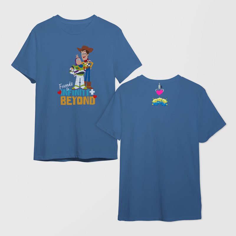 Toy Story: blue t-shirt, front and back