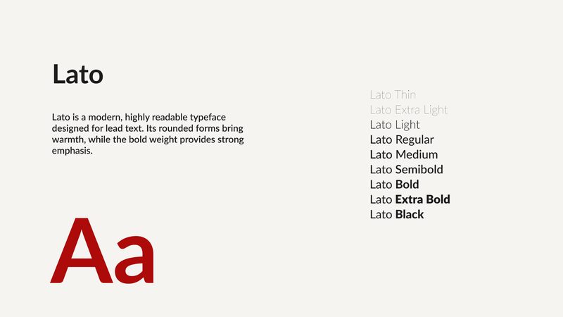 Lato, for body text