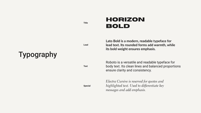 The three typefaces