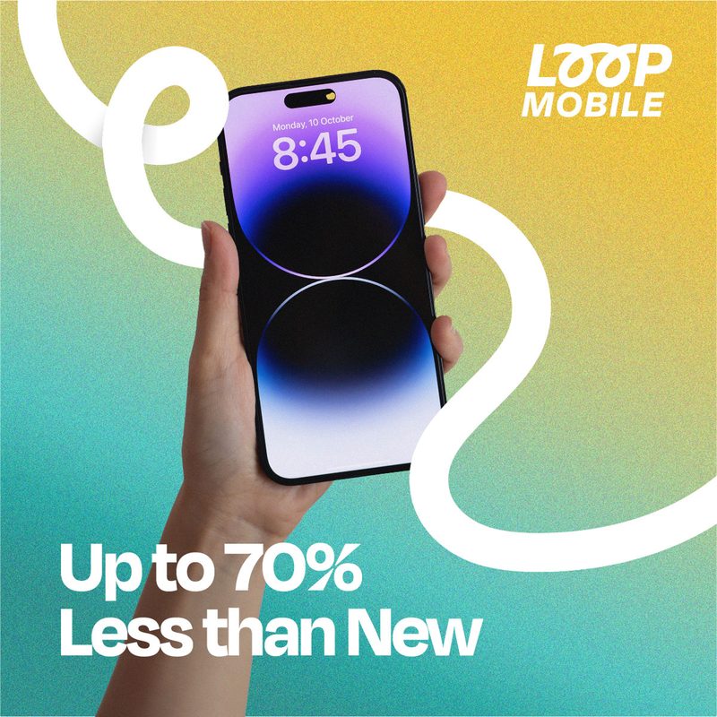 Brand placement with a phone and the gradient ribbon