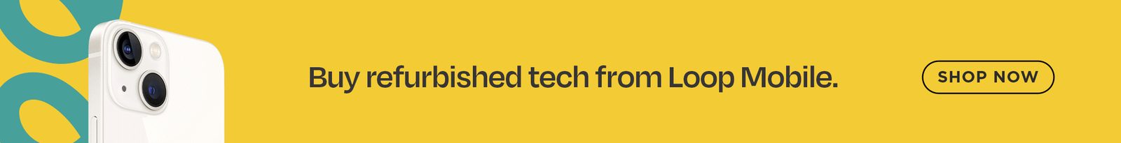 Animated display banner cycling between two lines of copy