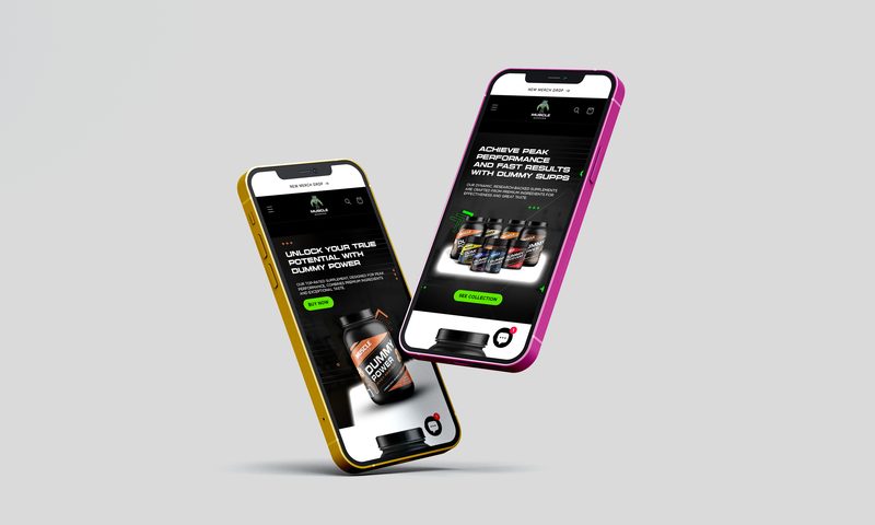Two phones, neon route