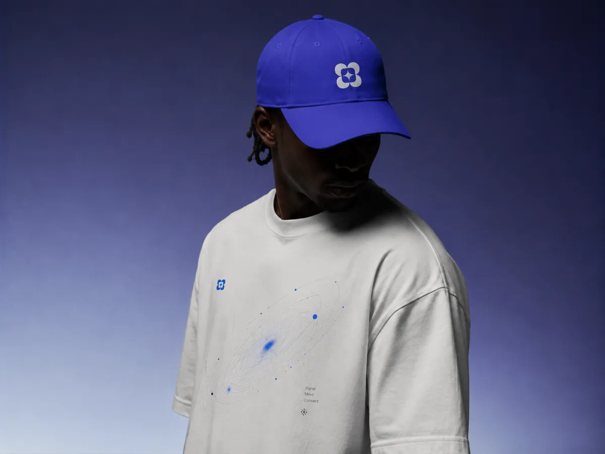 Orbit cap and sweatshirt