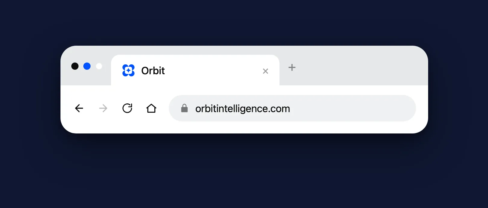 Orbit favicon in a browser tab