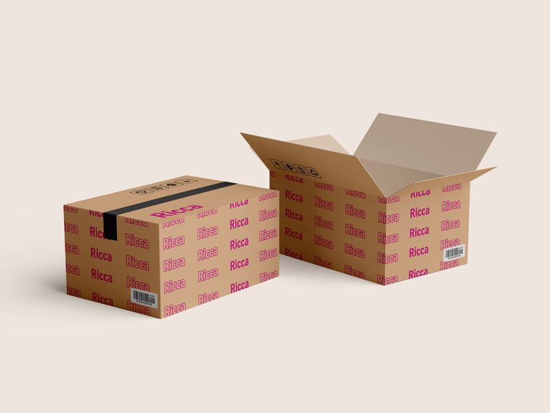 Shipping carton, closed and open