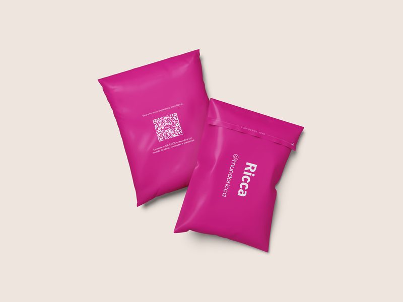 Pink poly mailers