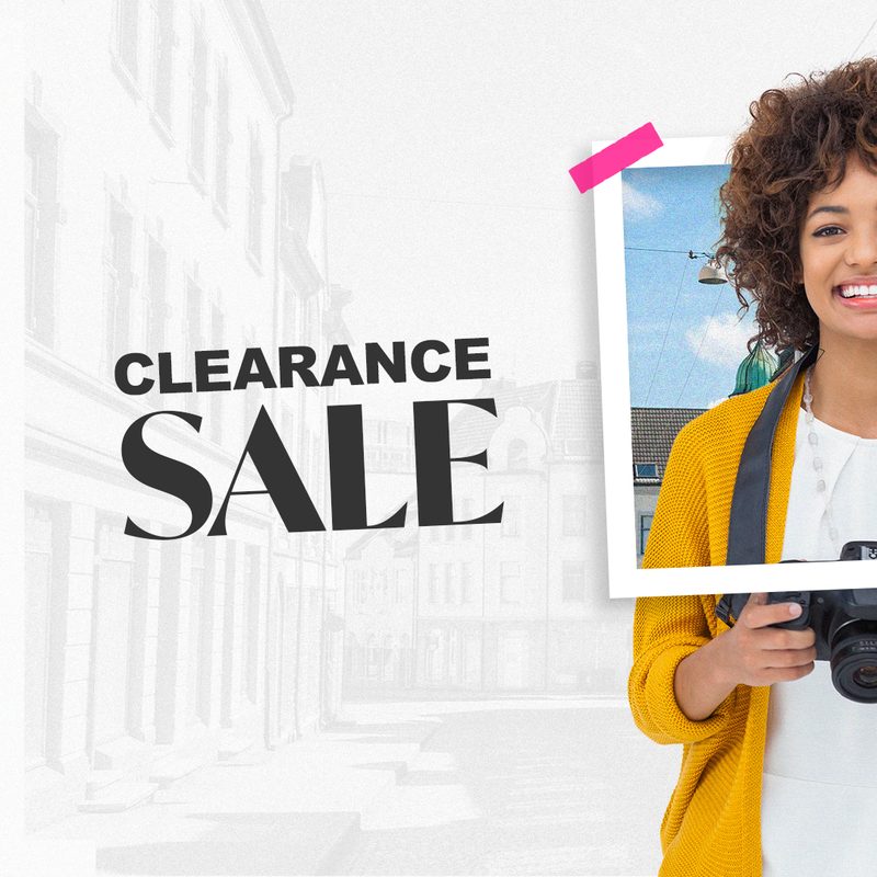 Clearance sale, slide 1 of 2