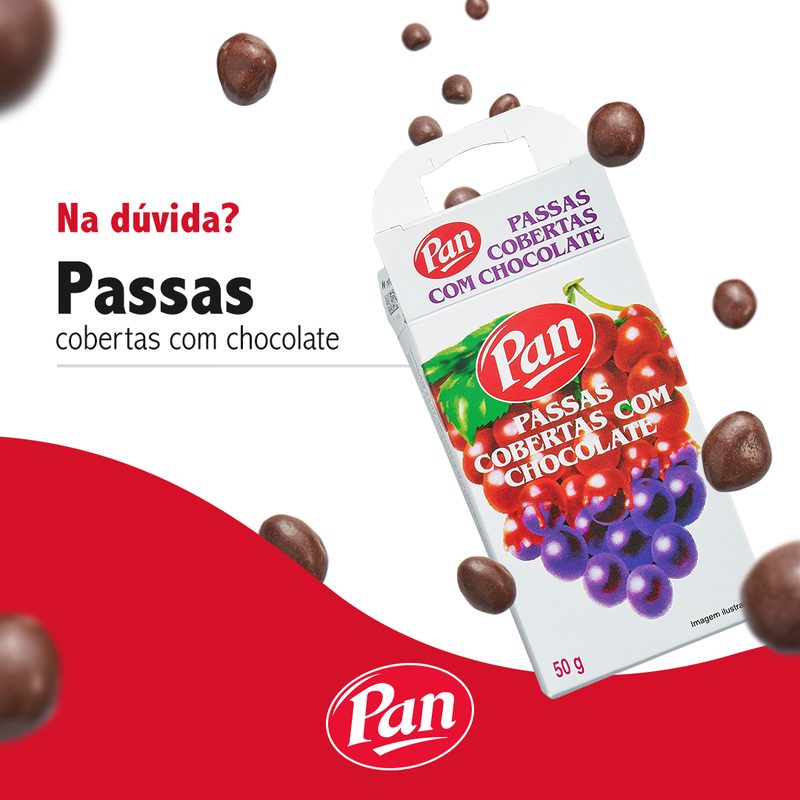 Pan: chocolate-covered raisins