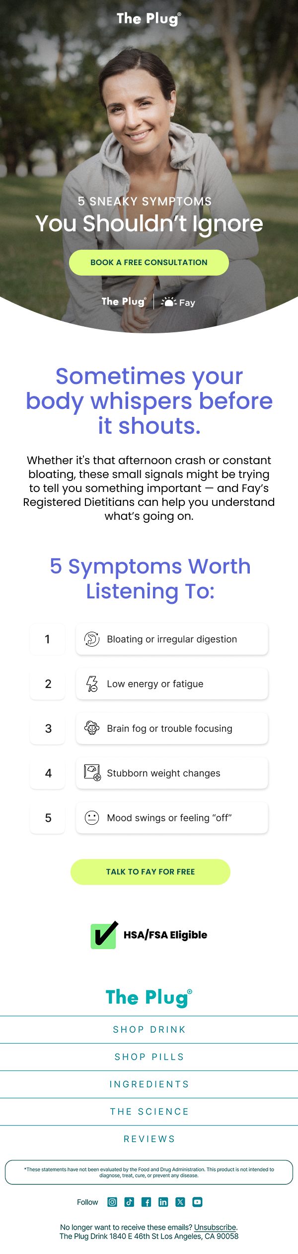 Five symptoms not to ignore